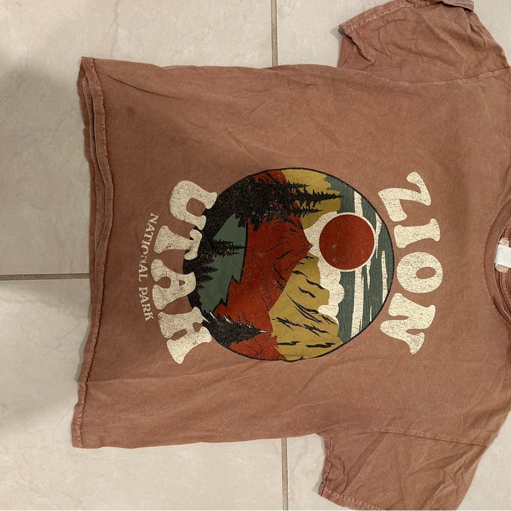 Zion National Park T-Shirt - Brown